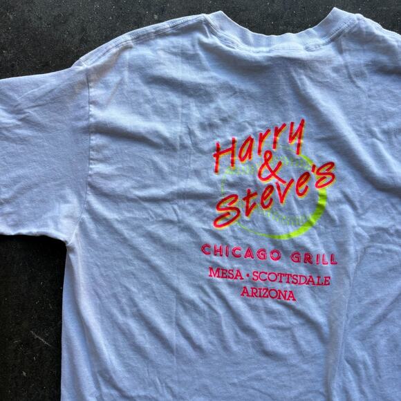 Harry and Steves Mens Vintage T-Shirt Size XL Single Stitch USA Vintage Neon 90s - Picture 2 of 9